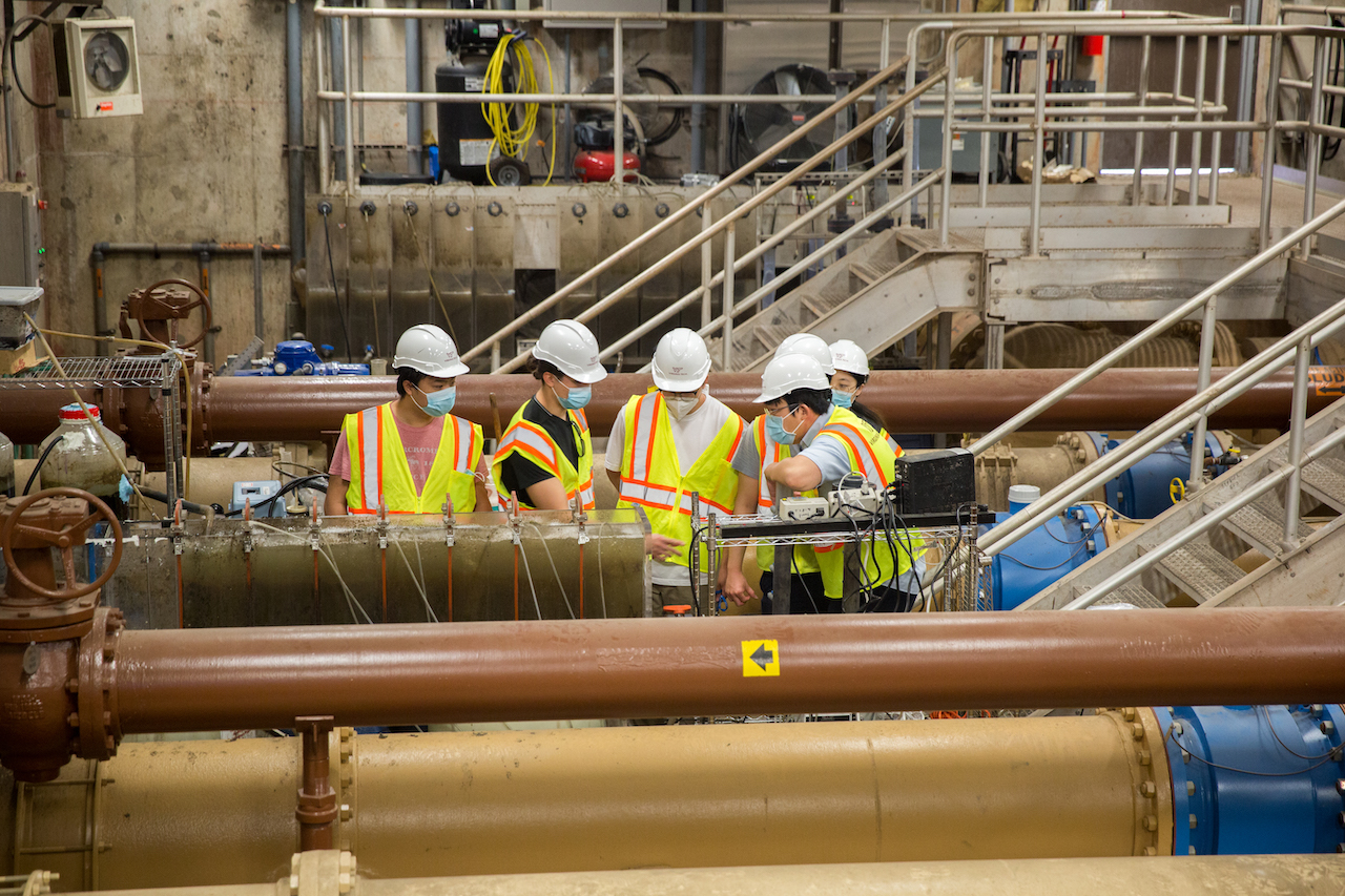 8/5/2021 Field tour of our pilot-scale continuous flow aerobic granulation reactor in Upper Occoquan Service Authority